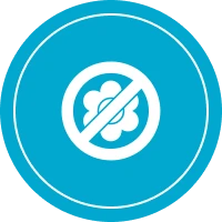 Gluten-free icon with crossed-out wheat